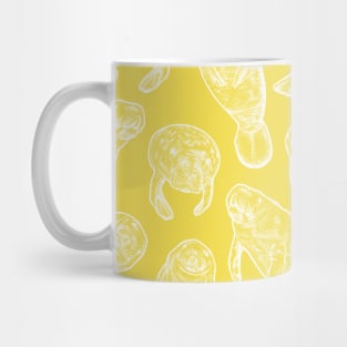 Manatee Pattern - Illuminating Yellow Mug